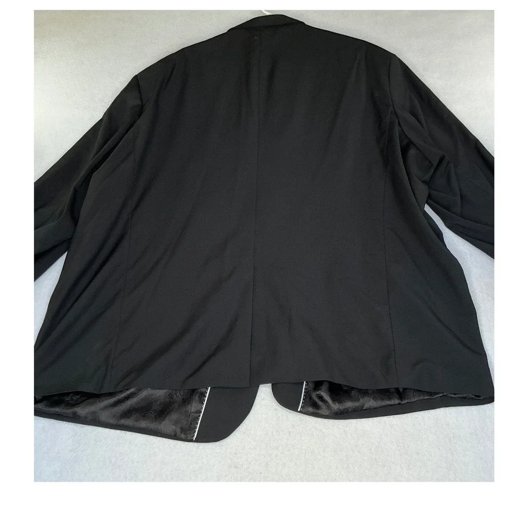 Johnny Bigg Blazer Men 56 Black Two-Button Paisley Lining Big and Tall J221SJ208